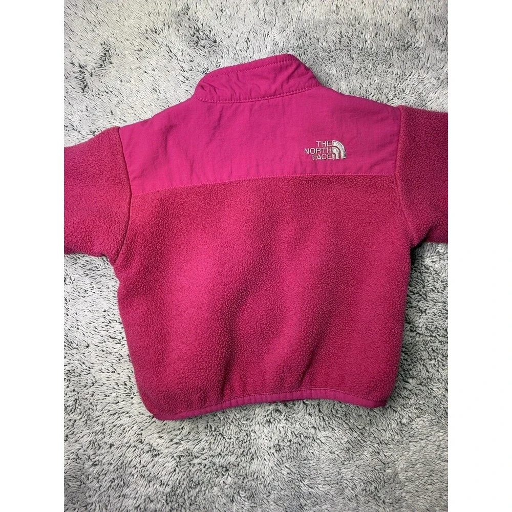 North Face Jacket Baby 3-6M Denali Pink Floral Arm Interior‎ Zip Up Fleece 2012